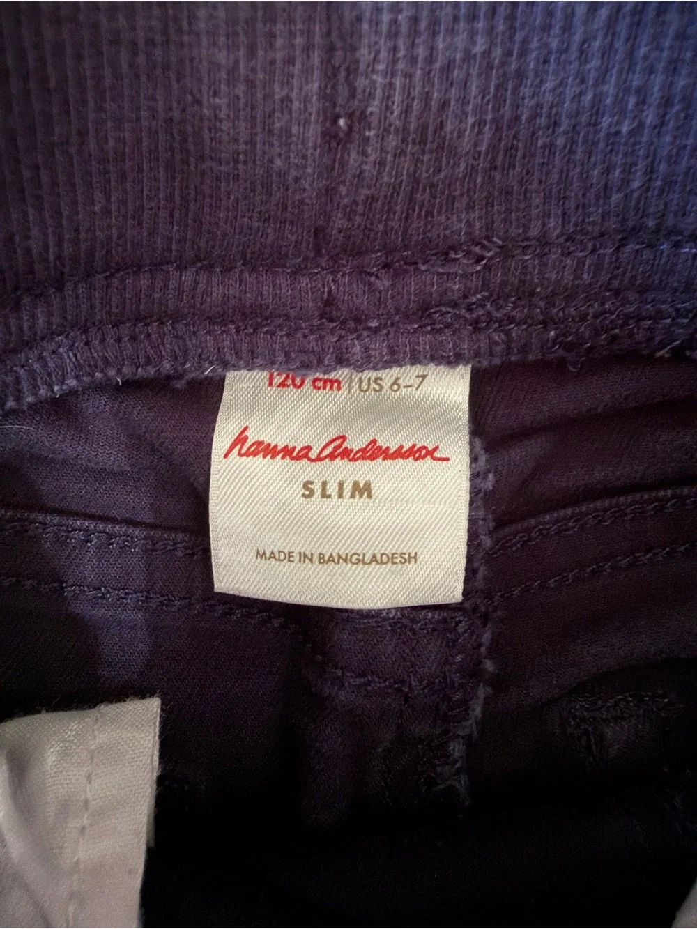 Hanna Andersson Blue Tie Waist Pants Slim Kids 6 7